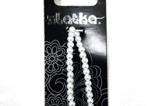 Бусины стеклянные под жемчуг 4 мм 108 шт на нити №01 белый