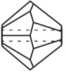 Бусина Чехия "PRECIOSA" биконусы 451-69-302 Crystal AB 3.6 х 4 мм перламутр (crystal AB) 24 шт в пакете