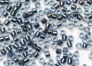 Бисер Япония MIYUKI Delica цилиндрический 11/0 5г DB-0286 аква-/серый с цветной линией